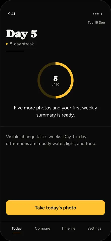 Daily Body: Day 5, five more photos until the first weekly summary